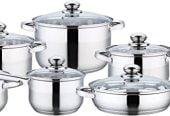 Be A Chief Imported Stainless Steel 12-Piece Cookware Set