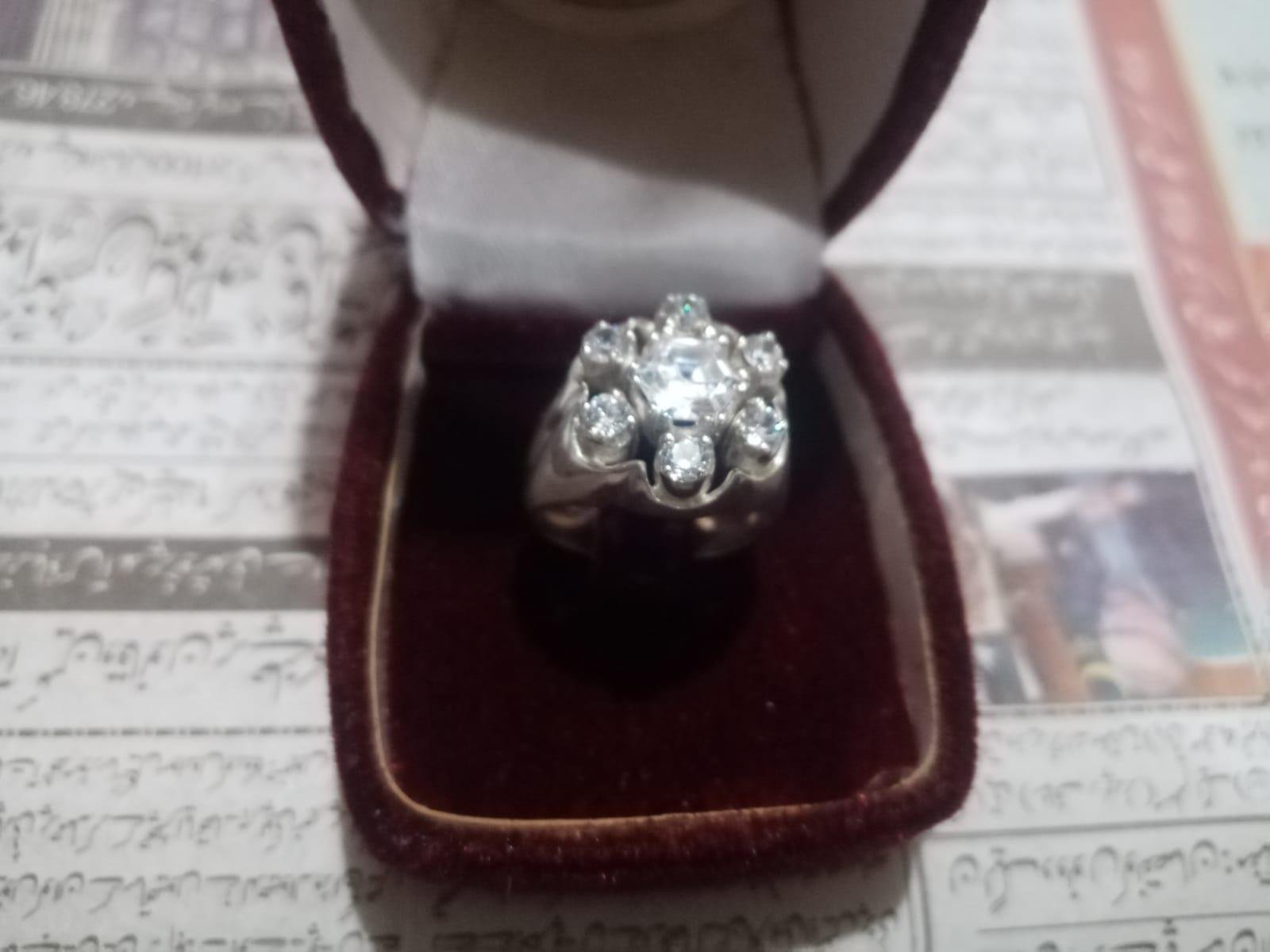 Palladium Ring with Zarkoon and Tarchi Stones