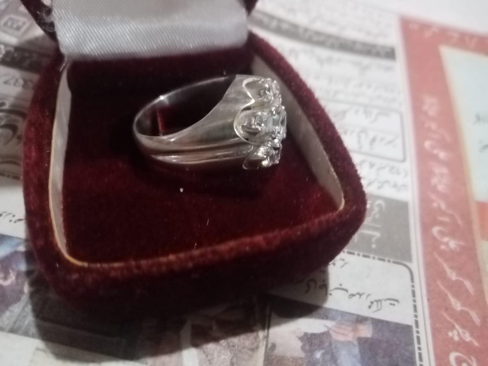 Palladium Ring with Zarkoon and Tarchi Stones