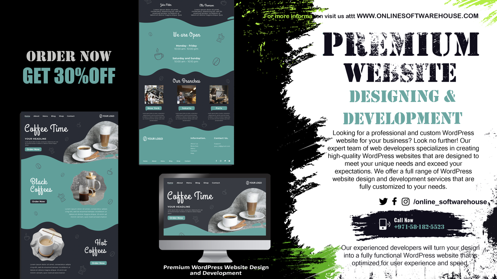 Website development, designing and error fixing services