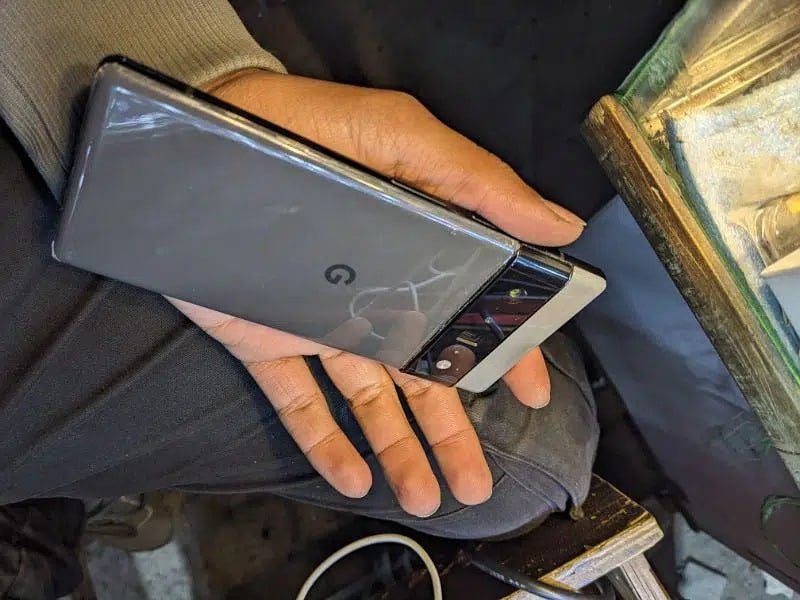 Google pixel 6 pro Non Pta Glass brack Screen pa Dot ha