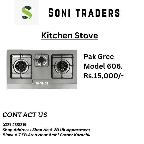 Stove | Burner | 3 Hob stove
