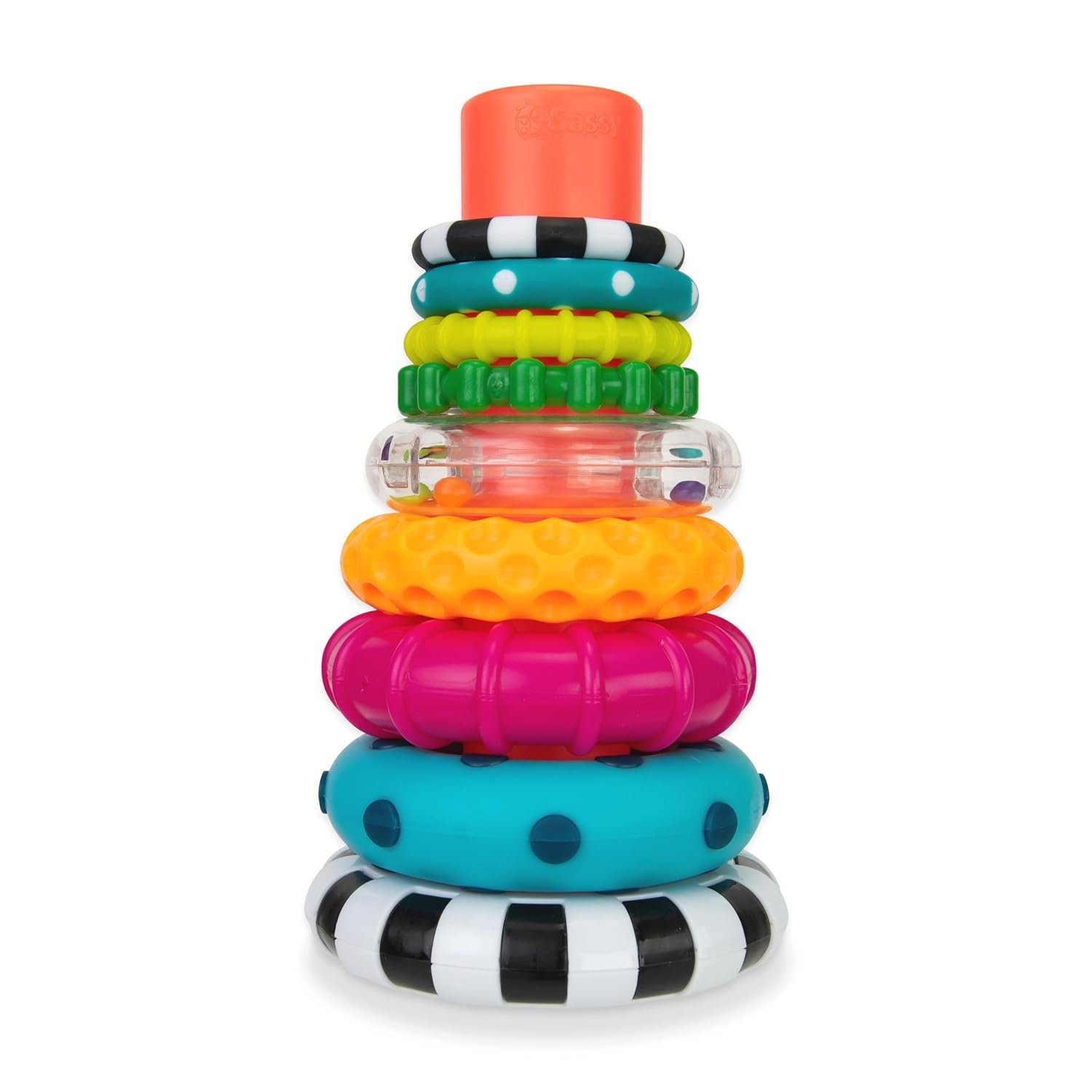 Sassy Stacks of Circles Stacking Ring STEM Learning Toy, Age