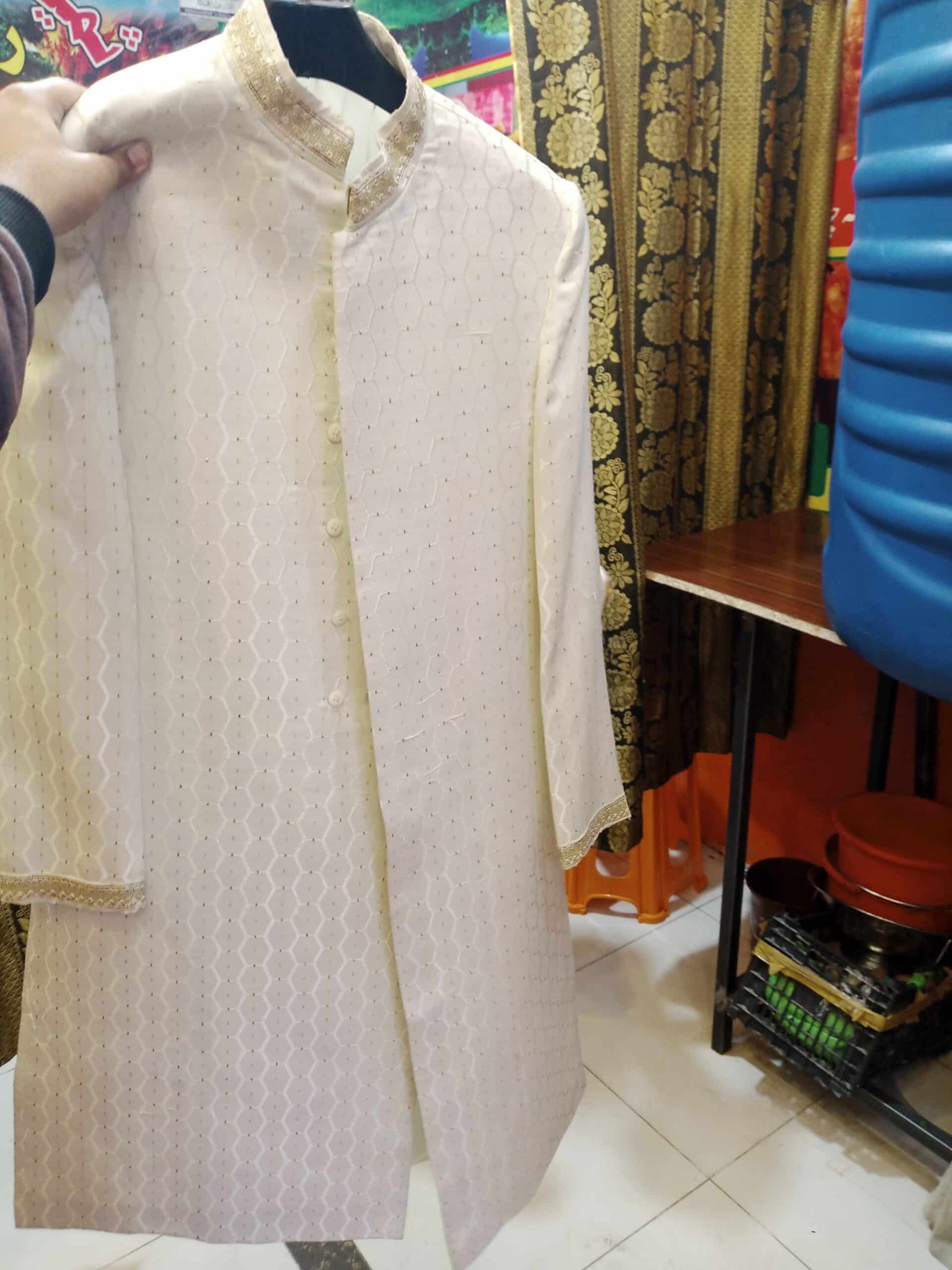 White Sherwani