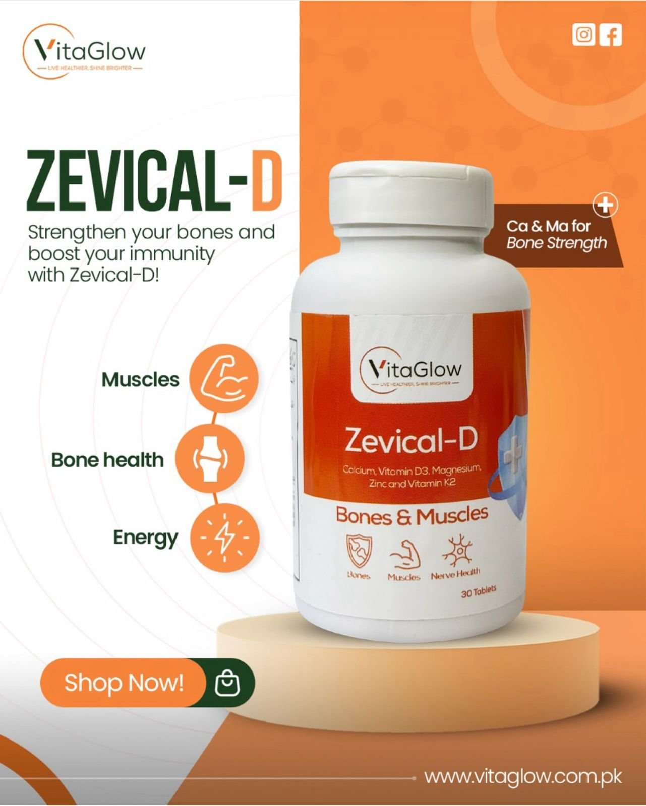Zevical-D – Boost Bone Strength & Immunity