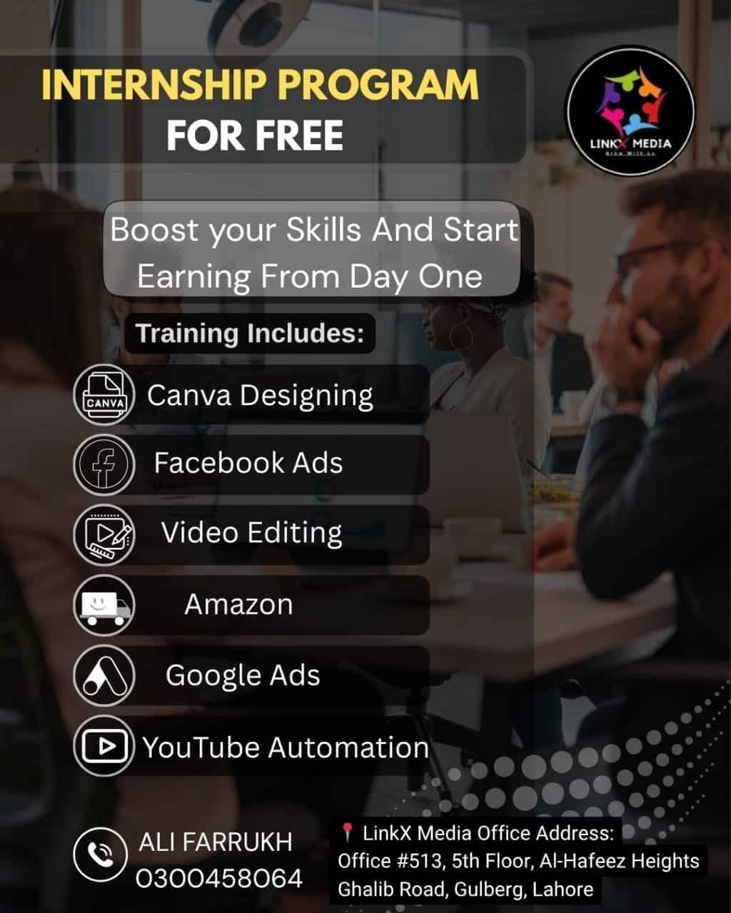 Join our FREE Internship Program at LinkX Media