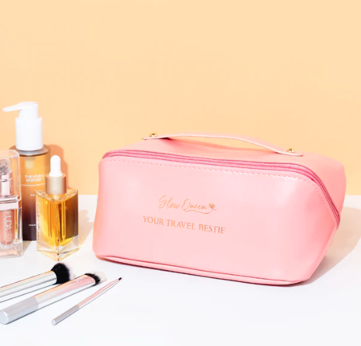 Travel Bestie Makeup Bag Black and Pink – GlowQueen PK