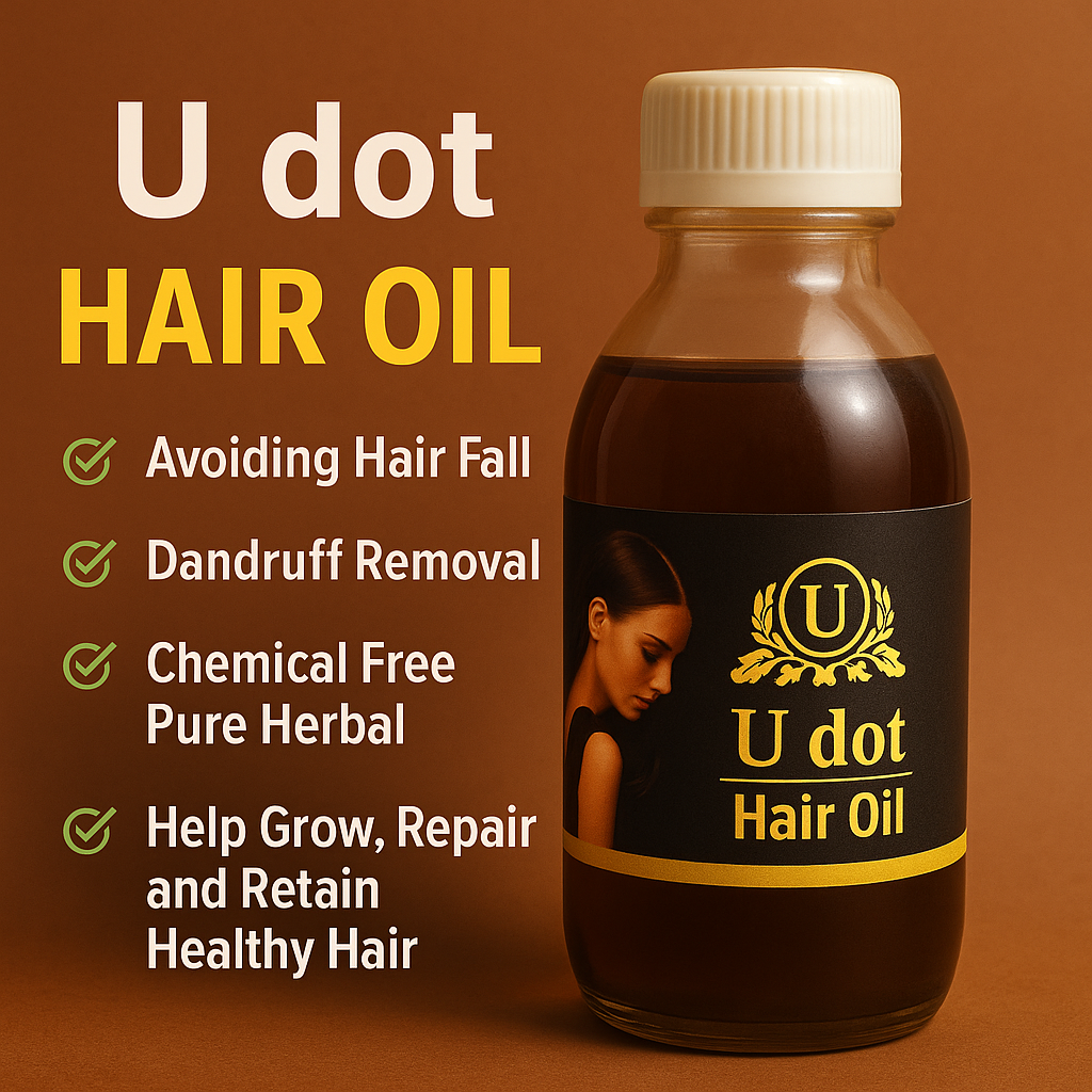 U Dot Hair Oil – Pure Herbal Formula for Hair Fall Control