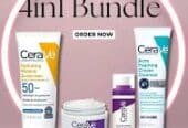 CeraVe 4-in-1 Skincare Kit – Cleanser, Serum, Sunblock