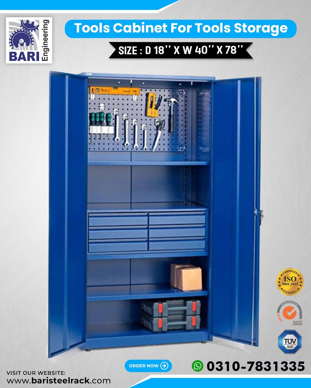 Heavy Duty Tools Cabinet for Organized Tool Storage