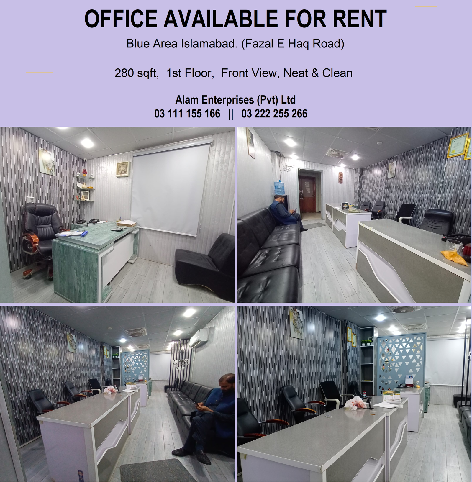 Office available for rent in Blue Area Islamabad