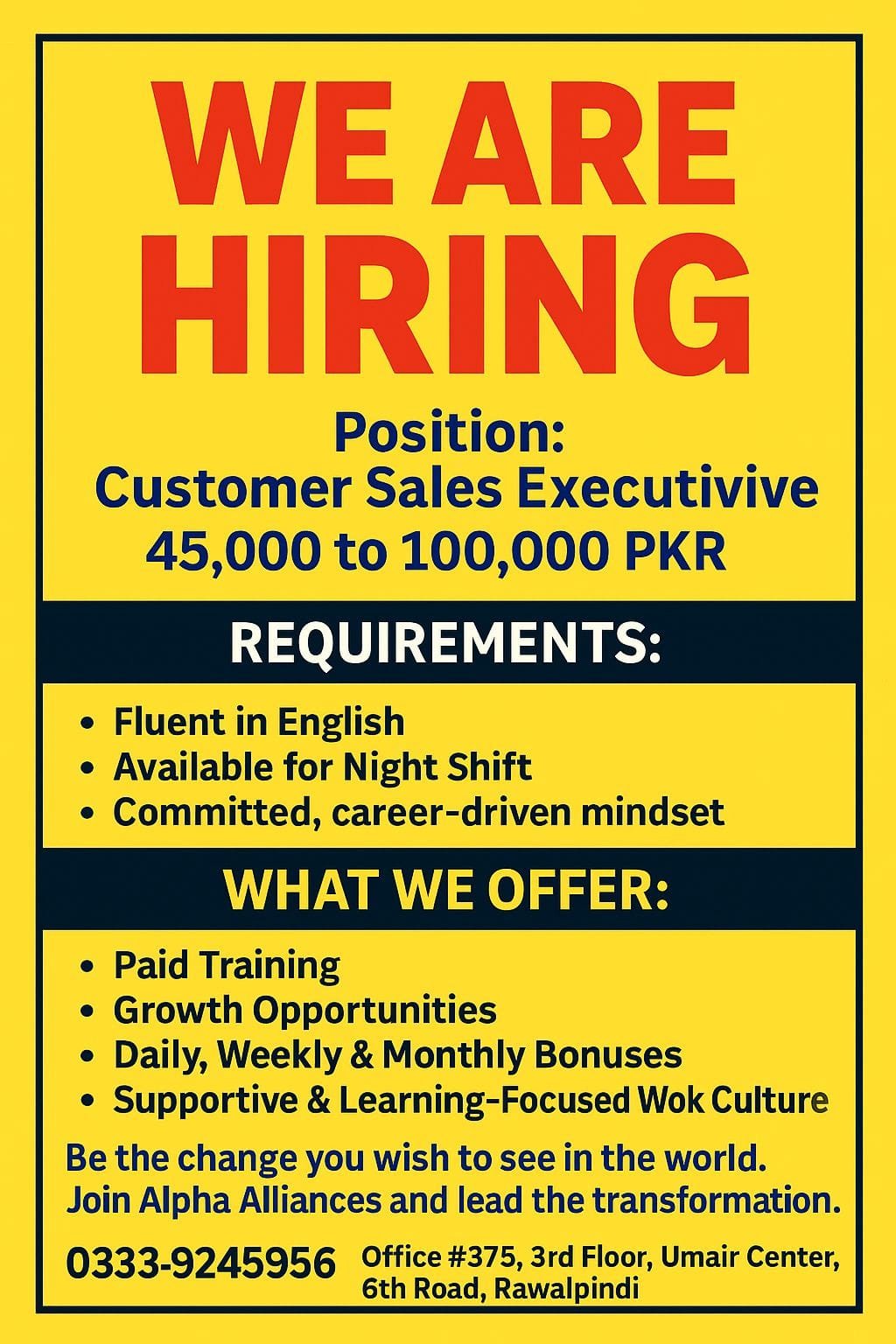 Custmer sales represntative