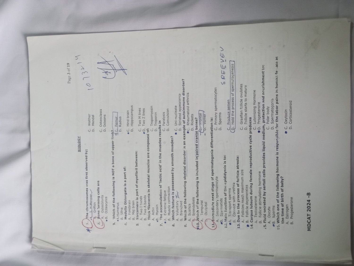 Mdcat books and hand written notes