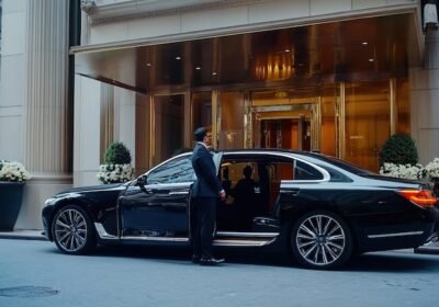 chauffeur-opening-luxury-car-door-outside-upscale-hotel_565173-86721