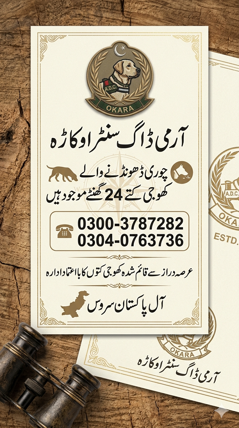 Army dog center okara 03040763736