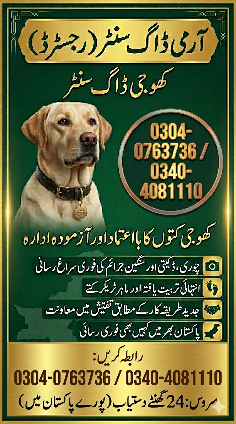 Army dog center okara 03040763736