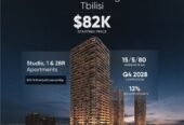 Invest in Tbilisi Georgia HISNI Studio, 1 & 2 Bed Apartments