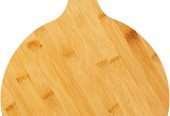 Bamboo Wooden Serving Plate Round Flat Fruit Pizza Serving Board Tray Plate with Handle