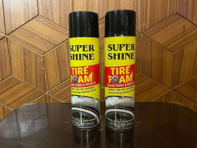 Super Shine Instant Tyre Foam High Gloss Finish 500ml Made in Oman