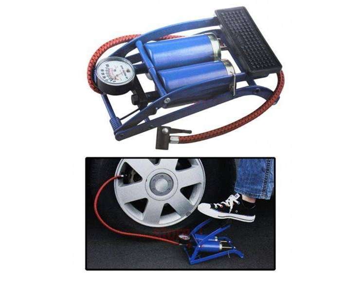 High Pressure Pump Double Air Cylinder Portable Foot Tyre Inflator
