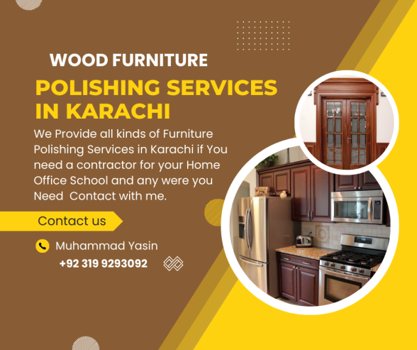 wood furniture polish Service in Karachi – 0319 9293092