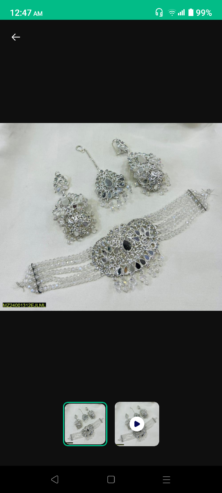 Zircon stones bridal choker set