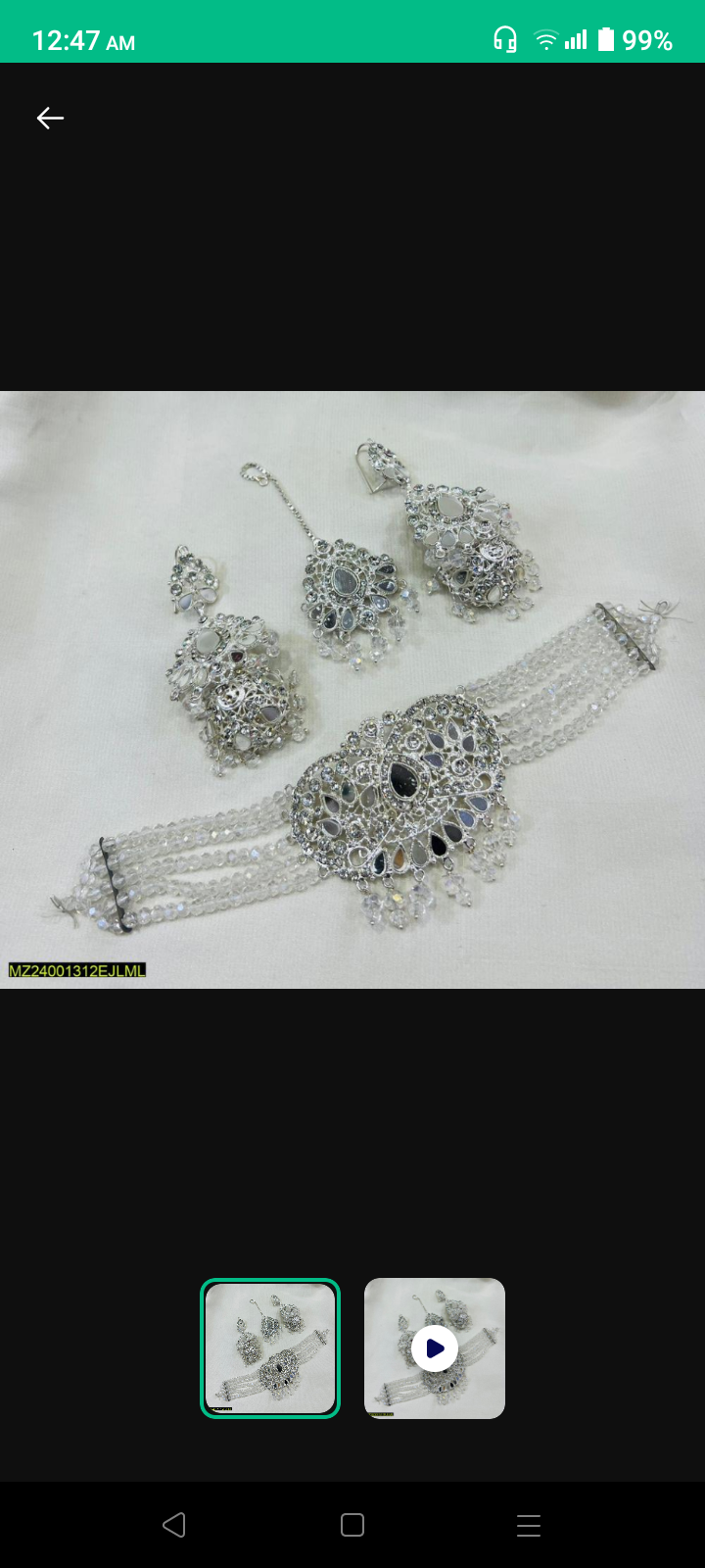 Zircon stones bridal choker set