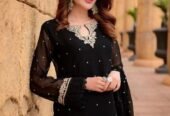 3 Pc’s women’s stitched chiffon embroidered suit