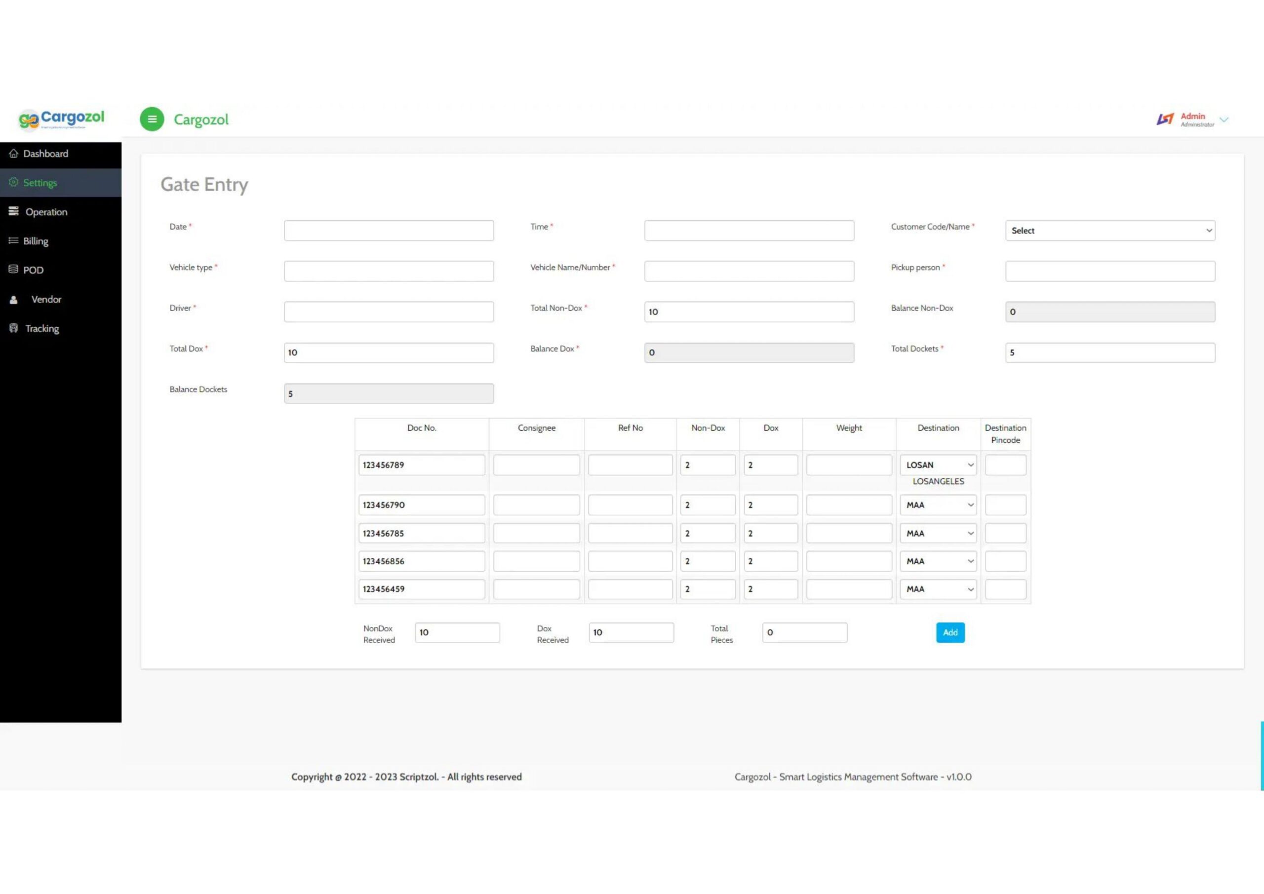Cargozol Logistics Management Software – Scriptzol