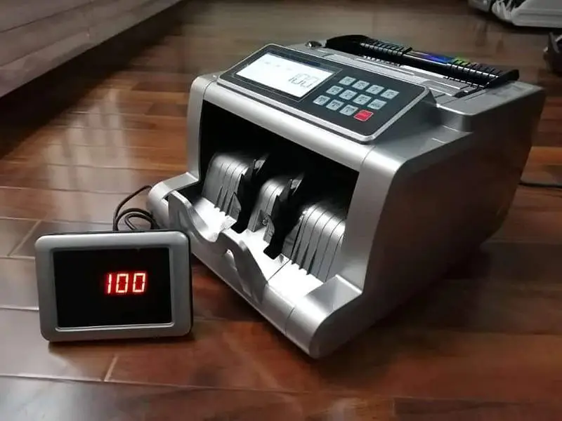 Cash Note Currency Counting Machine with Fake Note Detection