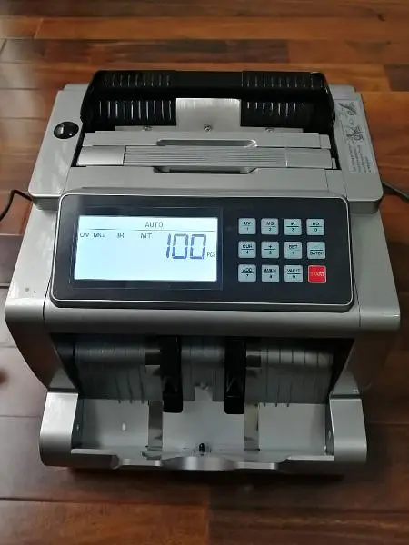 Cash Note Currency Counting Machine with Fake Note Detection