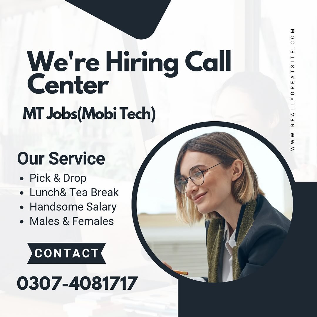 Call Center Jobs for Males and Females in Lahore