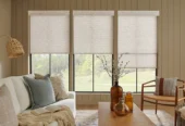 Roller Blinds / Wallpaper / Vinyl Floor / Wooden Floor / Flu