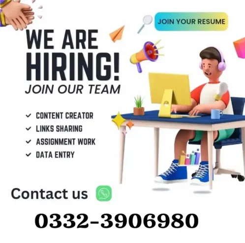 Part time Online job/Data Entry/Typing/Assignment/Teaching