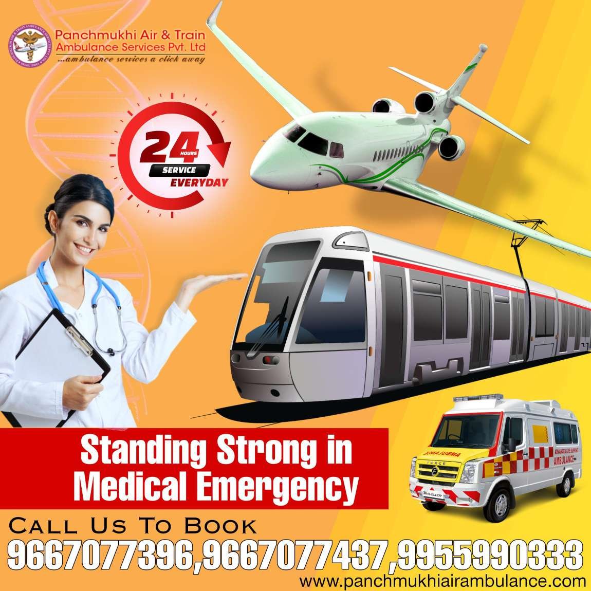 Panchmukhi Air Ambulance Services in Allahabad