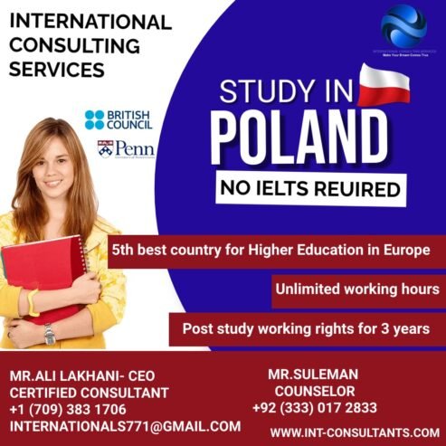 Wanted to Free Study in USA, Canada and Europe