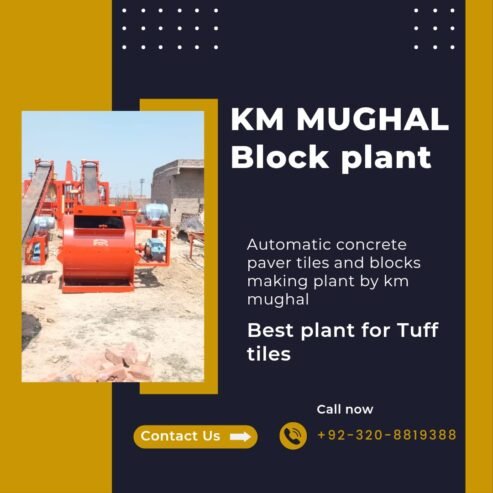 For Sale: KM Mughal 3 Star Concrete Light Block Making Machi