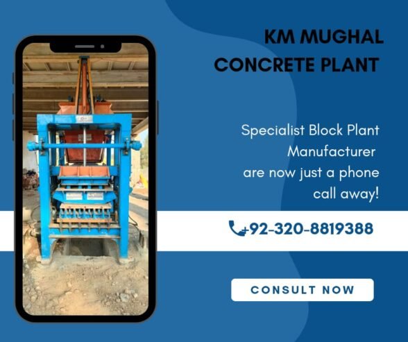 For Sale: KM Mughal 3 Star Concrete Light Block Making Machi