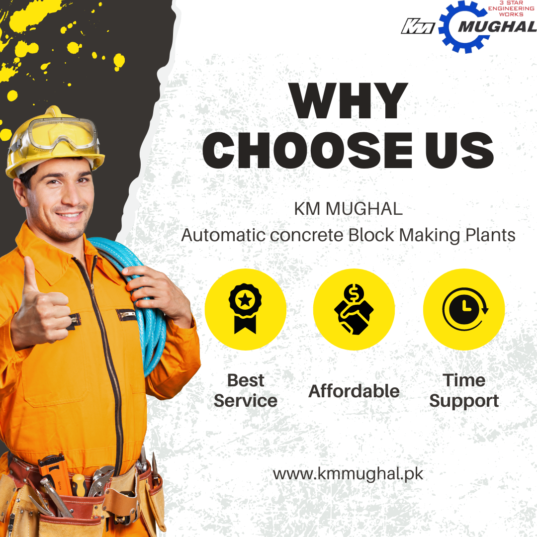 Concrete Light Block Making Machine by KM Mughal 3 Star Engi