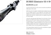 Burris Eliminator 3 scope Laser Eliminator Scope Lazer Range