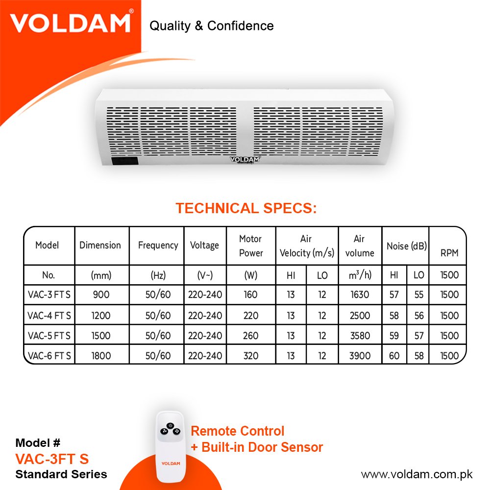 Air Curtain Voldam Standard type