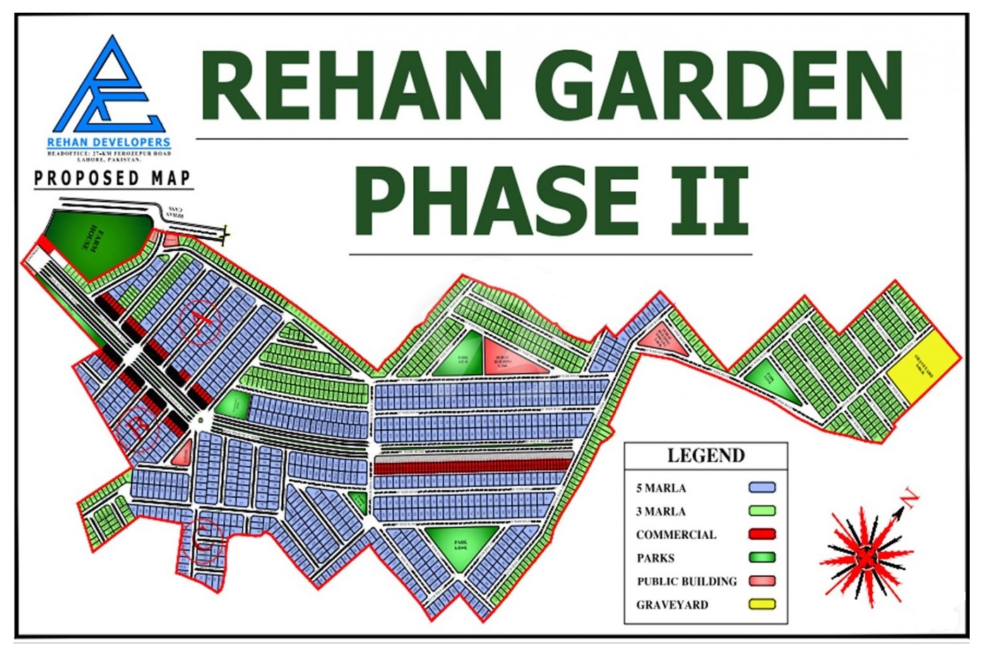 3 Marla plot sale in Rehan Garden phase 2 in c Block