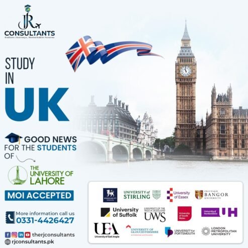 UK Study Visa Ielts (Exemption) For University of Lahore