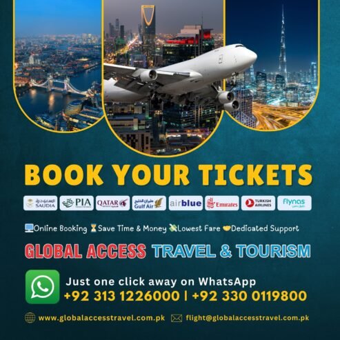 Book Cheap Air Tickets and Visa Consultancy And Umrah package