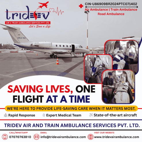 All Assistance Is Here in Tridev Air Ambulance Kolkata