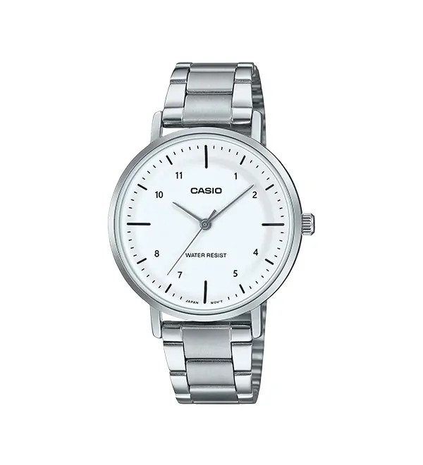 Casio LTP-VT01D-4B Women’s Minimalistic Stainless Steel Pea