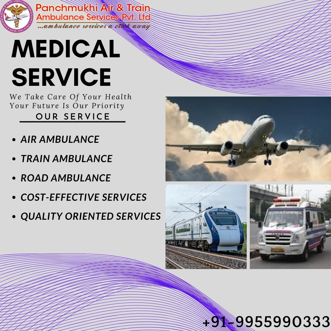 Book Fully ICU Support Panchmukhi Air Ambulance in Bhopal