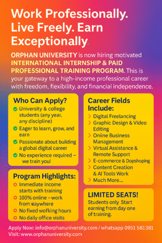 International Internship & Paid Training Opportunity