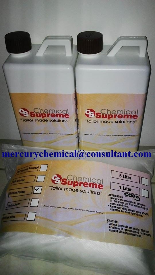 Defaced currencies cleaning CHEMICAL, ACTIVATION POWDER