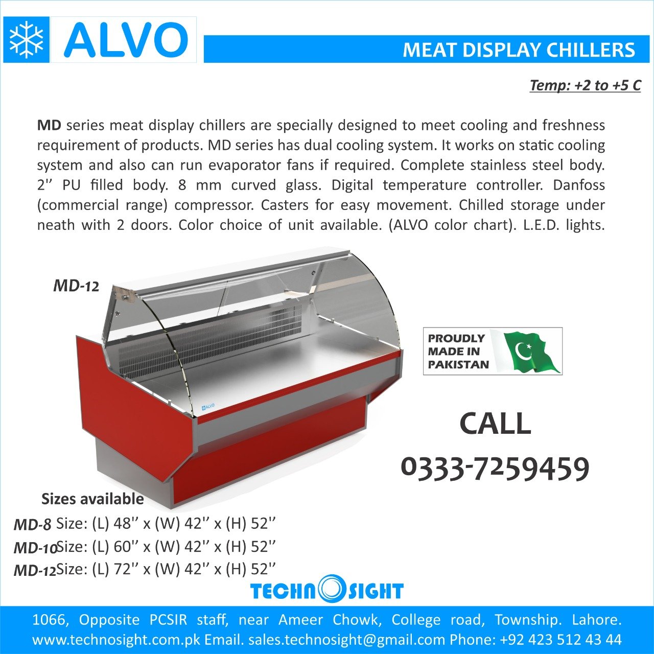 ALVO Meat Display for Meat Shop Pakistan#ALVO Meat Chiller